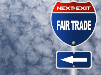 Fair trade road sign