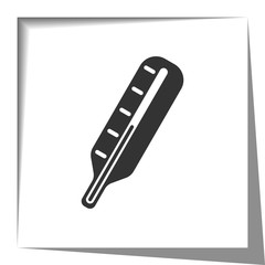 Thermometer icon with cut out shadow effect