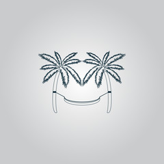 hammock and palm trees