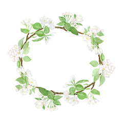 apple flowers wreath