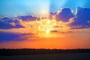 Fototapeta premium Colorful sunset