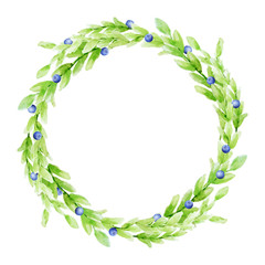 leaves and berries wreath