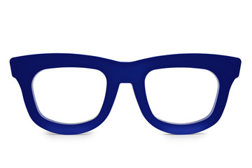 Fototapeta premium Big blue eyeglass frame