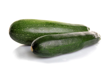 Fresh zucchini isolated on white