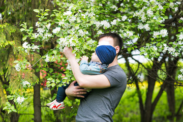 father and daughter in the park