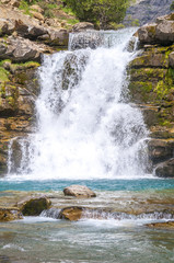 Waterfall in Ordesa National Park, Pyrenees (Spain)