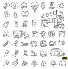 Transport icon with reflection