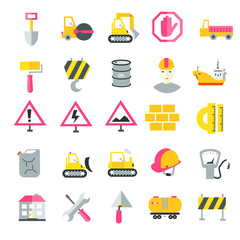 Collection of modern shadow flat icon