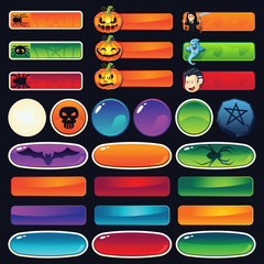 Halloween Buttons for Web and Games