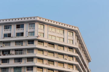 old residential building apartment in the city