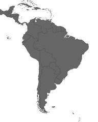 Südamerika in Grau