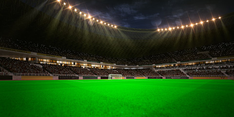 Evening stadium arena soccer field