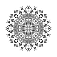 Black mandala. Beautiful design element