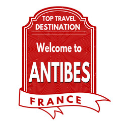 Welcome to Antibes stamp