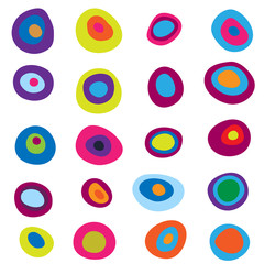 Seamless background with bright concentric circles