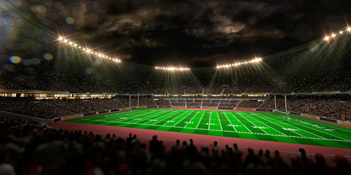 Night football arena Stadium render