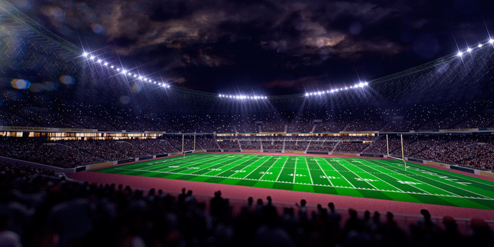 Night football arena Stadium render