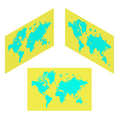 Isometric World map, illustration, vector