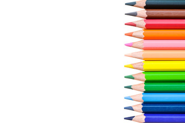 Color pencils isolated on white