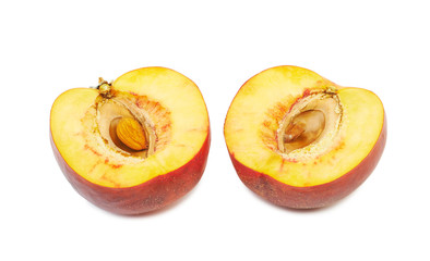 Peach isolated on white background