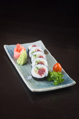 japanese cuisine. sushi on the background