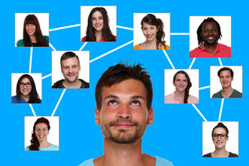 Beziehungen, Freunde und Kontakte im soziales Netzwerk