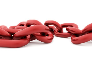 Chain concept rendered on white background