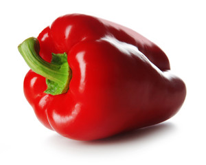 Red pepper isolated on white