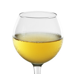 Glass of wine on grey background