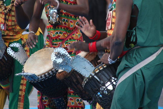 Músicos de folklore de Senegal