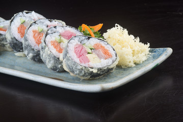 japanese cuisine. sushi on the background