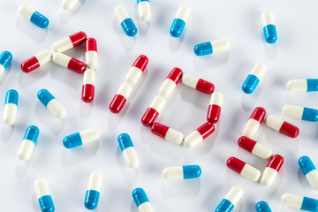 red capsule and blue capsule in AIDS WORD