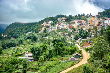 Obraz premium Cityscape of Sapa Village in Vietnam