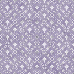 Fototapeta premium Pale Purple and White Celtic Cross Symbol Tile Pattern Repeat Ba
