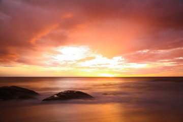 Sonnenaufgang, Arugam Bay, Sri Lanka, Langzeitbelichtung