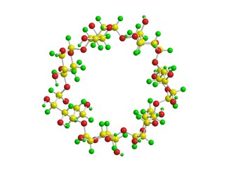 Molecular structure of cyclodextrin