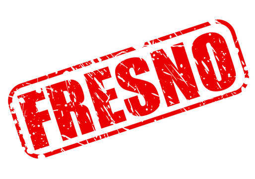 FRESNO red stamp text