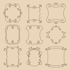 Decorative floral frames