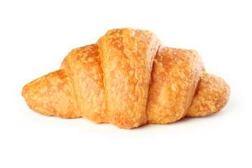 Tasty croissant isolated on a white