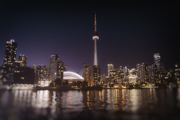 Toronto Skyline at Night. The Toronto, Canada city skyline at night. © Atomazul