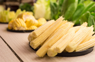 corn and vegetable
