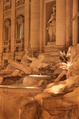 Trevi Fountain in Rome by night 