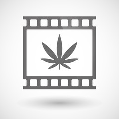 Photographic film icon with a marijuana leaf