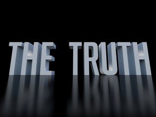 The truth on black background