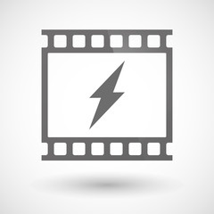 Photographic film icon with a lightning