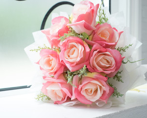 Rose, artificial flowers bouquet