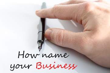 How name your business Text Concept