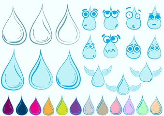 Clipart with various drops