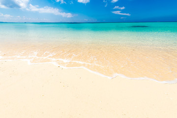 Beautiful sea and the white beach, Okinawa, Japan