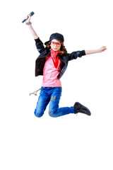 jumping singer